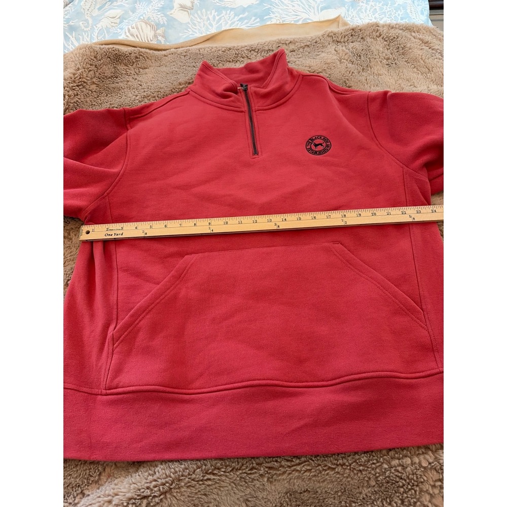 The Black Dog Mens Red Quarter Zip Fleece Sweatshirt Pullover Large Classic Logo - Picture 8 of 8